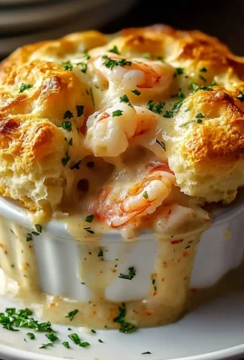Shrimp Lobster Cheddar Bay Biscuit Pot Pie