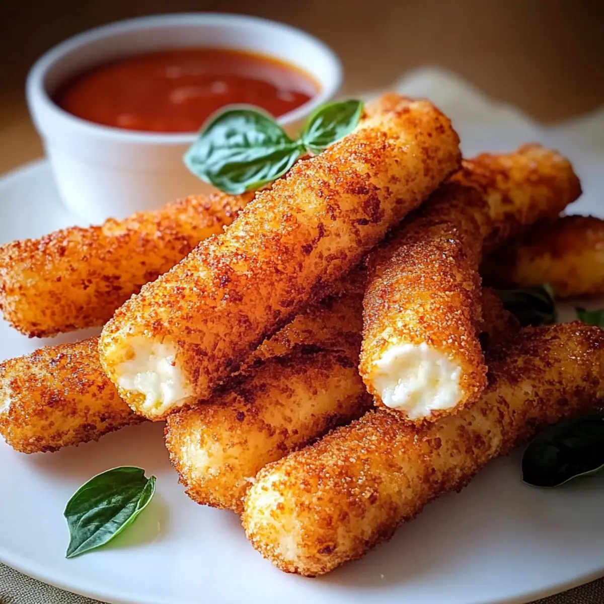 Crispy Homemade Mozzarella Sticks