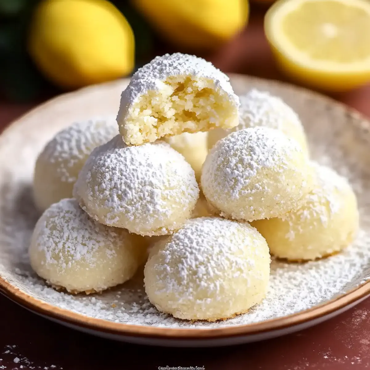 Lemon Cream Snowball Cookies