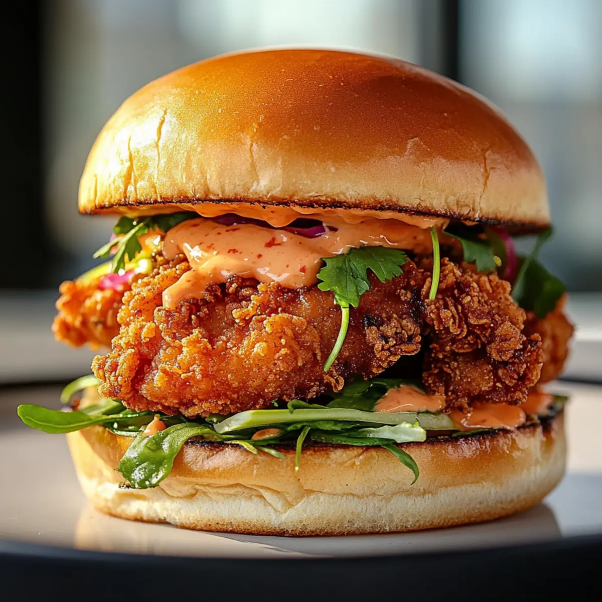 Crispy Thai Fried Chicken Sandwich