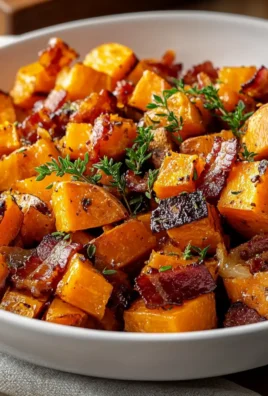 Maple Glazed Sweet Potatoes with Beef Bacon