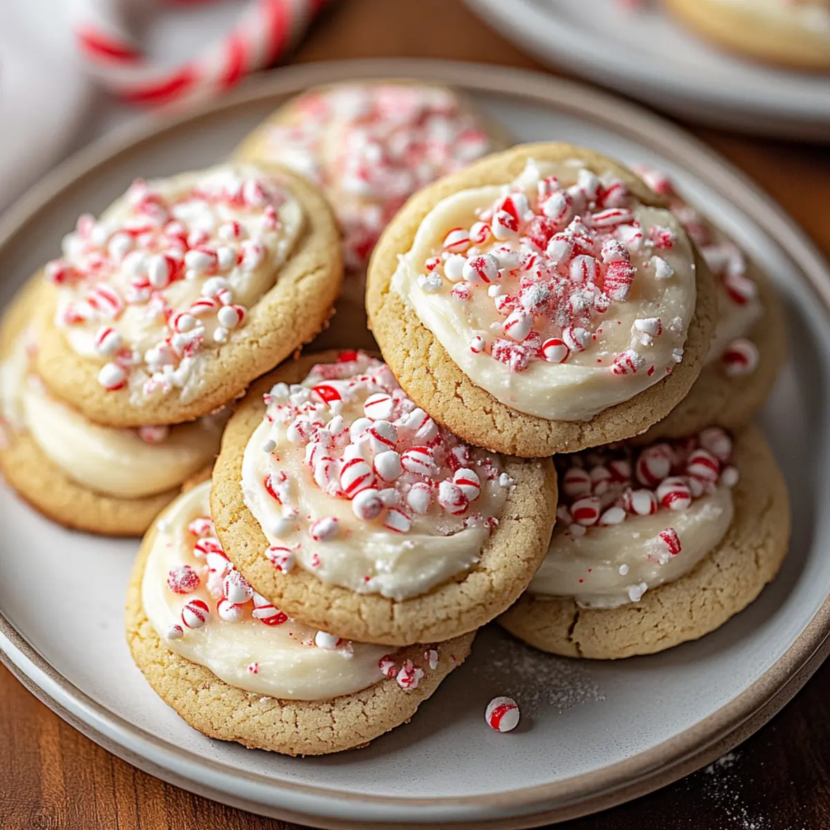 Peppermint Cheesecake Cookies