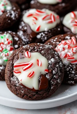 Festive Chocolate Peppermint Cookies