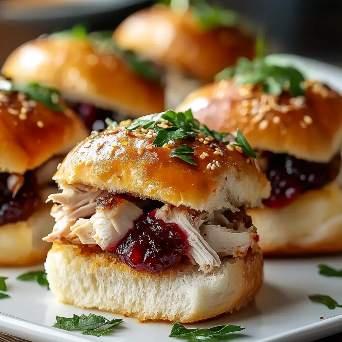 Thanksgiving Turkey Cranberry Sliders