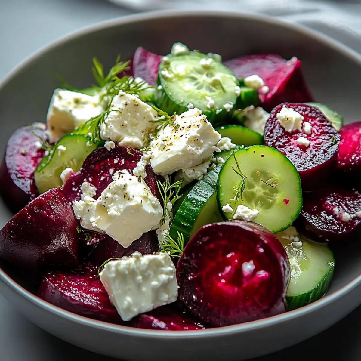 Beet Salad with Feta and Crisp Cucumbers