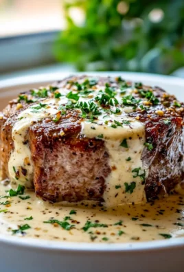 Garlic Butter Steak with Creamy Parmesan Sauce