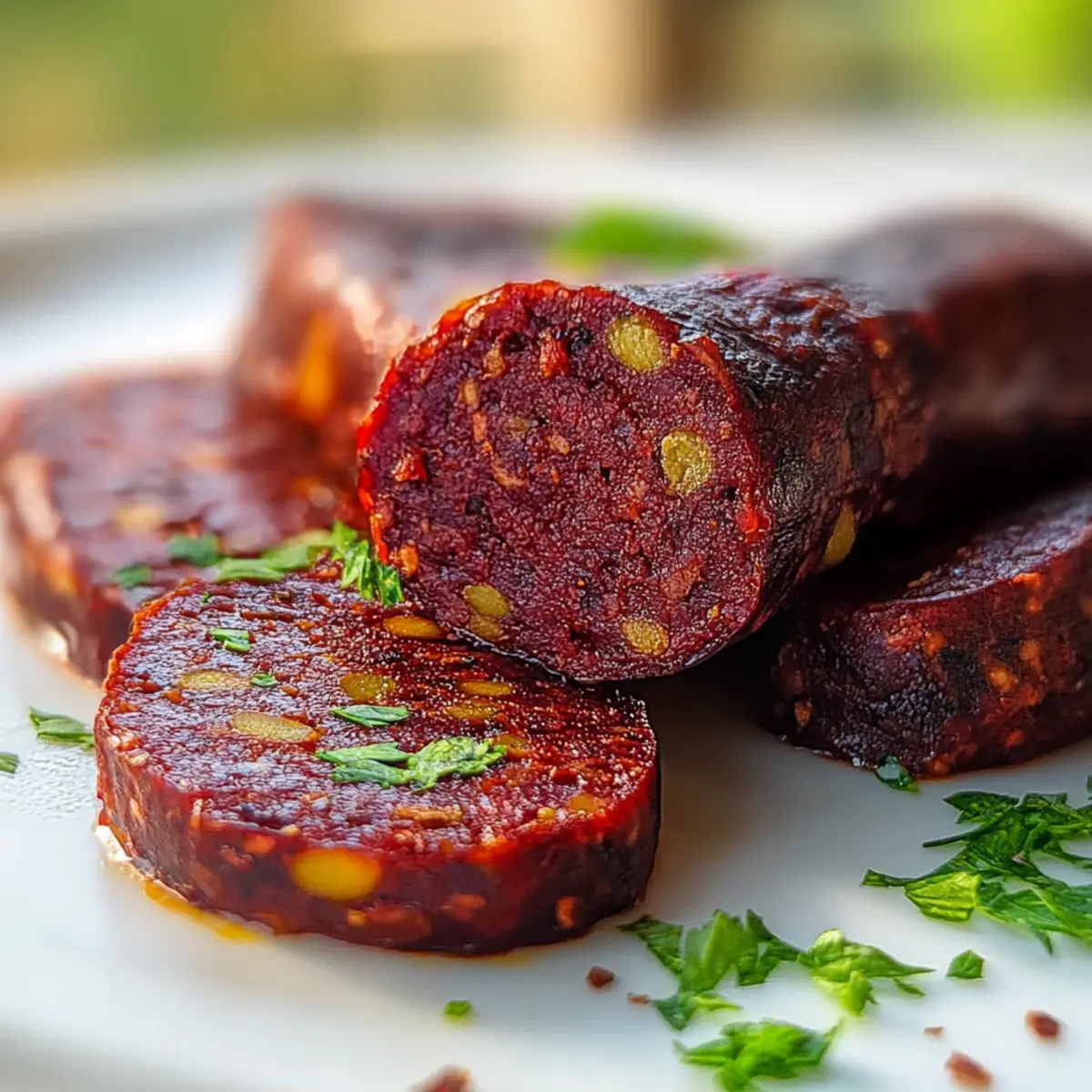 Homemade Vegan Beef Salami