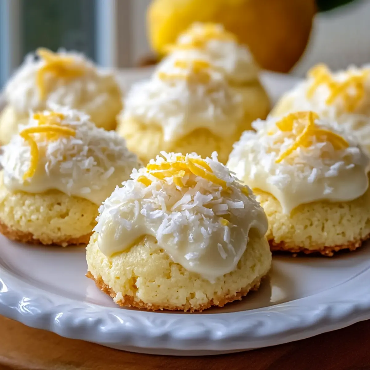 Lemon Coconut Cheesecake Cookies