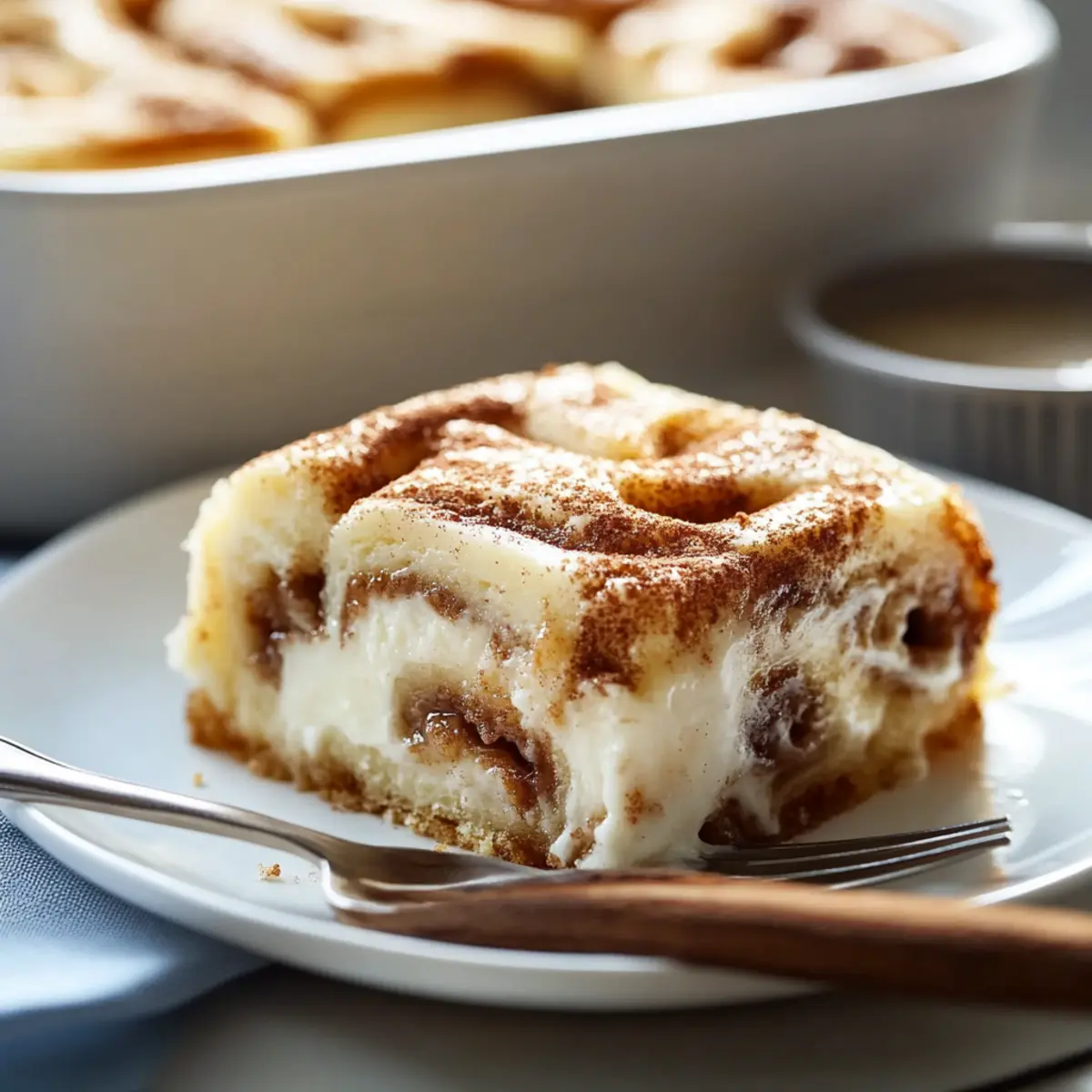 Cinnamon Roll Cheesecake Casserole