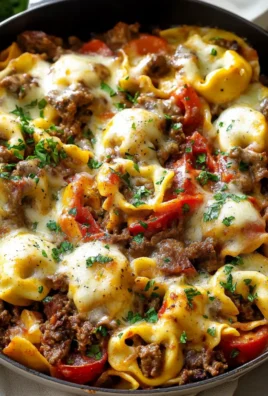 Cheesesteak Tortellini Skillet