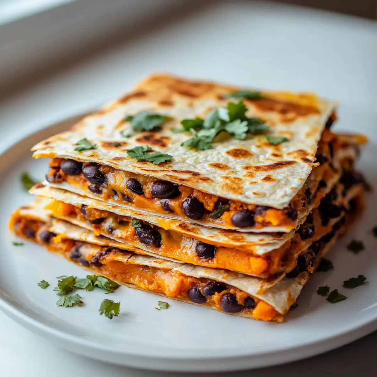 Black Bean & Sweet Potato Quesadilla Bake
