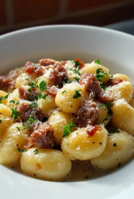 Beef Carbonara With Gnocchi