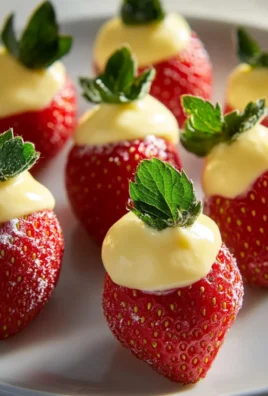 Lemon Cream Stuffed Strawberries