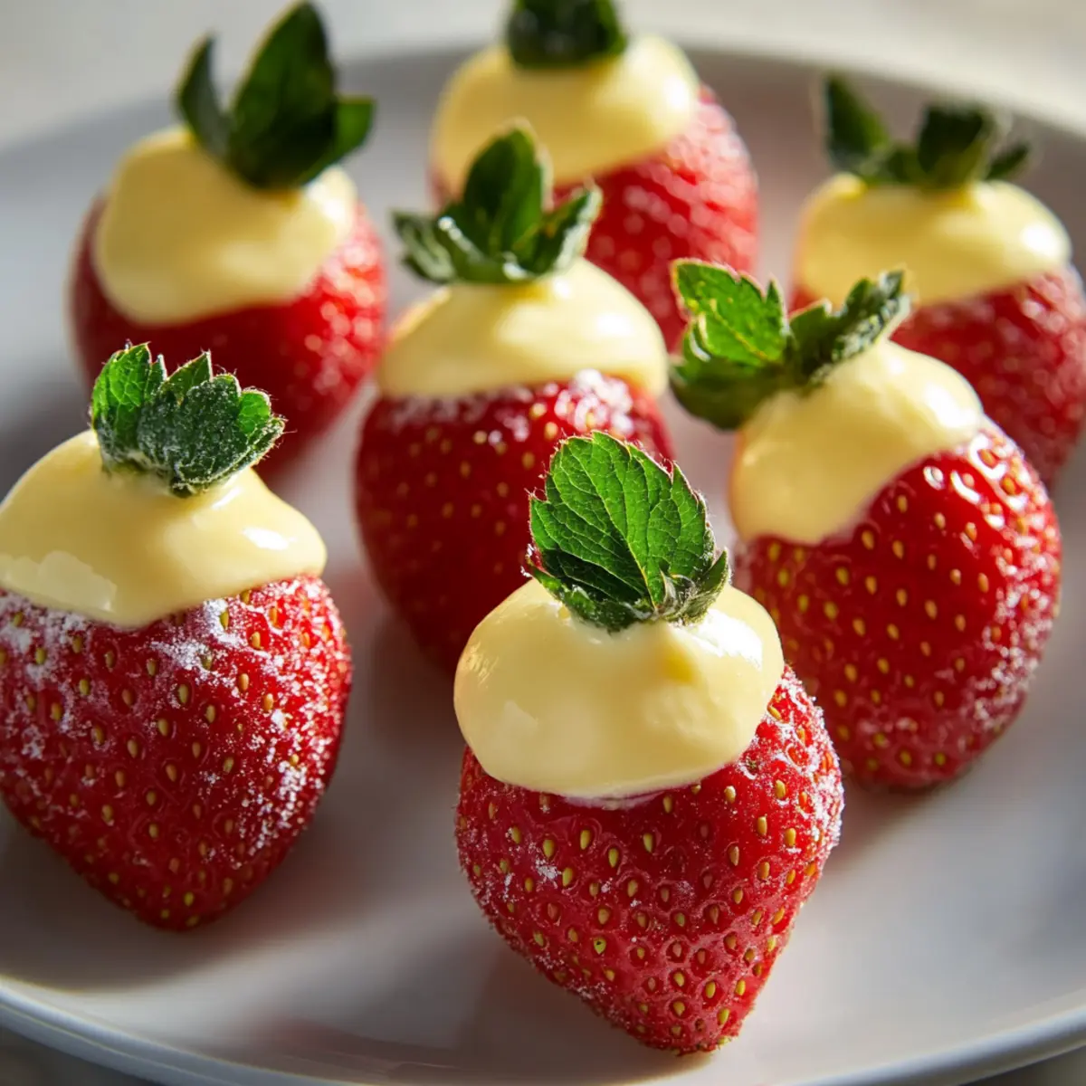 Lemon Cream Stuffed Strawberries