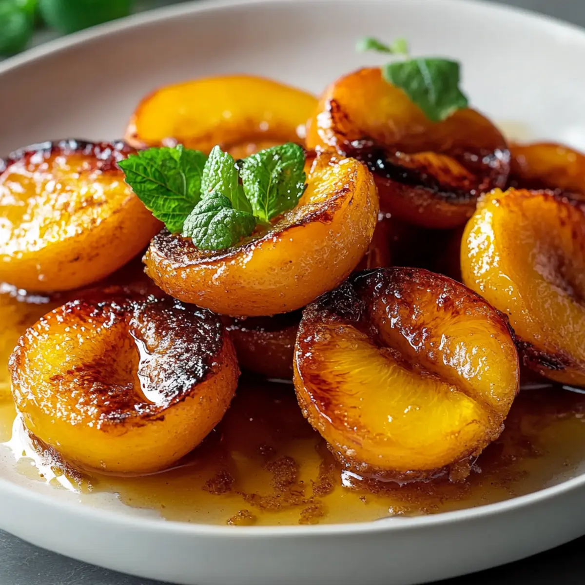 Sweet Pan Fried Peaches