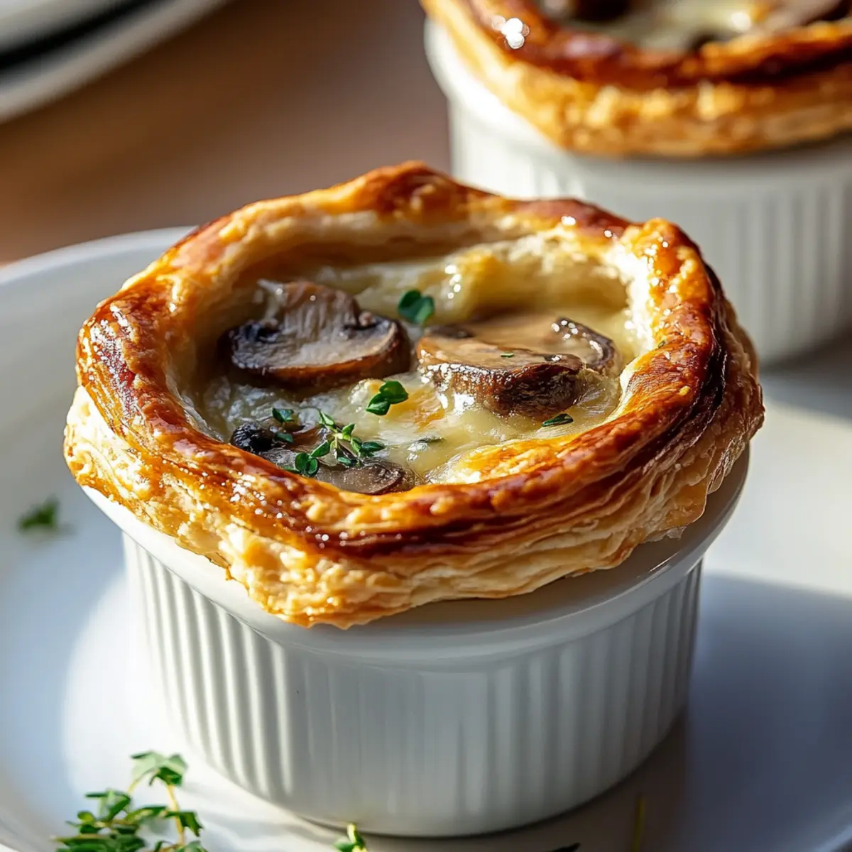 Savory Mini Mushroom Gruyere Pot Pies