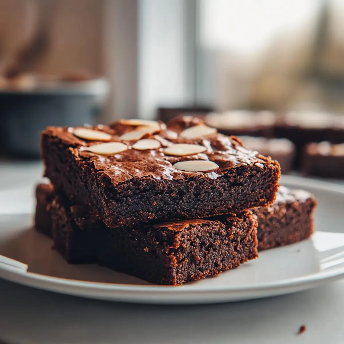 Flourless Almond Butter Protein Brownies