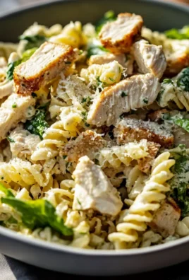 Simple Chicken Caesar Pasta Salad