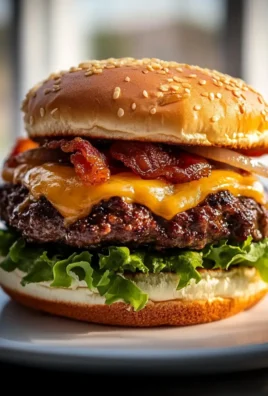 Beef Bacon Cheeseburgers with Caramelized Onions